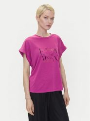 Emporio Armani T-Shirt EW000616 AF12187 UA227 Różowy Loose Fit. Czerwone t-shirty Emporio Armani, m, bez wzorów, z wiskozy, bez kołnierzyka, bez ramiączek. Za 299.99 zł.
