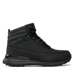 Trapery Big Star Shoes. Czarne traperki BIG STAR SHOES, bez wzorów, retro, bez obcasa, bez zapięcia. Za 289.99 zł.