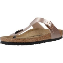 Japonki damskie Birkenstock Gizeh Bf Narrow. Brązowe japonki Birkenstock, bez wzorów, z materiału. Za 429.99 zł.