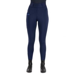 Damskie legginsy jeździeckie z pełną przyczepnością Imperial Riding Comfi Sparks. Niebieskie legginsy IMPERIAL RIDING, bez wzorów, z materiału, eleganckie. Za 444.50 zł.