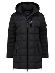 Geographical Norway Płaszcz pikowany "Bastia" w kolorze czarnym rozmiar: XL. Czarne płaszcze Geographical Norway, xl, bez wzorów, bez kaptura. Za 217.99 zł.