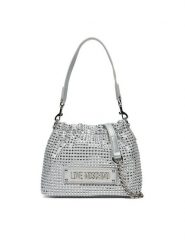 LOVE MOSCHINO Torebka JC4138PP1MLL196B Srebrny. Szare torebki klasyczne Love Moschino, bez wzorów, z materiału, bez dodatków. Za 519.99 zł.