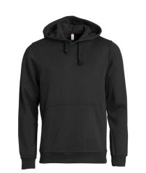 Clique Basic Hoody bluza z kapturem unisex czarna – black. Czarne bluzy CLIQUE, xs, bez wzorów, z bawełny, bez ramiączek, z kapturem. Za 172.75 zł.