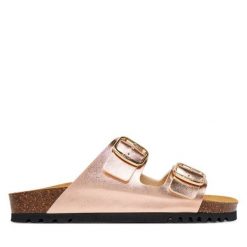 Klapki Scholl. Czerwone klapki Scholl, bez wzorów, bez obcasa, bez zapięcia. Za 316.99 zł.