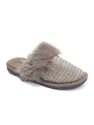 Confly Kapcie w kolorze szarobrązowym rozmiar: 37. Brązowe kapcie Confly, bez wzorów. Za 39.12 zł.