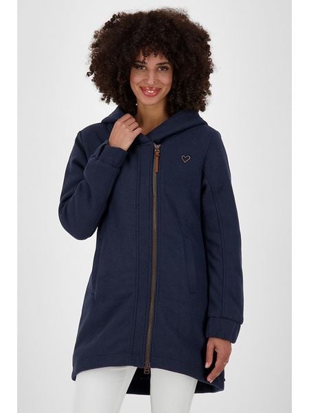 Alife and kickin Kurtka przejściowa "CarlinaAK" w kolorze granatowym rozmiar: M. Niebieskie kurtki Alife and Kickin, m, z aplikacjami, ze skóry, bez kaptura. Za 271.67 zł.