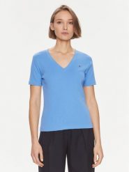 Tommy Hilfiger T-Shirt New Cody WW0WW40584 Niebieski Slim Fit. Niebieskie t-shirty Tommy Hilfiger, l, bez wzorów, z bawełny, bez kołnierzyka, bez ramiączek. Za 139.99 zł.