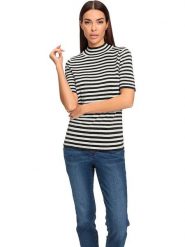 Heine Sweter w kolorze czarno-kremowym rozmiar: 36. Brązowe swetry Heine, bez wzorów, bez ramiączek. Za 61.17 zł.