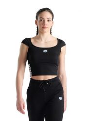 Arena Top w kolorze czarnym rozmiar: M. Czarne topy Arena, m, bez wzorów, bez kołnierzyka, bez ramiączek. Za 56.99 zł.