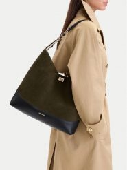 GINO ROSSI Torebka EO-LA321-2424 Khaki. Brązowe torebki klasyczne Gino Rossi, bez wzorów, ze skóry, bez dodatków. Za 479.99 zł.