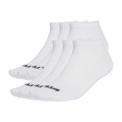 Skarpety Linear Crew Socks Cushioned 6 Pair Pack. Białe skarpetki adidas, bez wzorów. Za 79.95 zł.