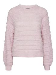 Pieces Sweter w kolorze jasnoróżowym rozmiar: XL. Różowe swetry Pieces, xl, bez wzorów, ze splotem, bez ramiączek. Za 61.60 zł.