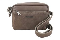 Listonoszka skórzana BARBERINI'S c. beżowa 788/1-9. Brązowe shopper bag Barberinis, bez wzorów, ze skóry, casualowe, małe, zamszowe, bez dodatków. Za 203.99 zł.