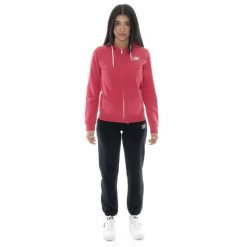 Bluza z bawełna z kaptur na co dzień na siłownię. Czerwone bluzy LEONE 1947 APPAREL, bez wzorów, z bawełny, sportowe, bez ramiączek, bez kaptura. W wyprzedaży za 191.56 zł.