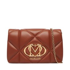 Torebka LOVE MOSCHINO. Brązowe kopertówki Love Moschino, bez wzorów, wizytowe, bez dodatków. Za 789.99 zł.