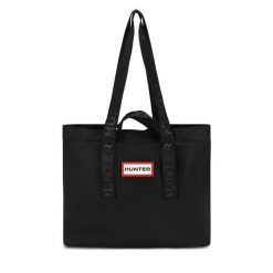Torba Hunter. Czarne shopper bag Hunter, bez wzorów, bez dodatków. Za 159.99 zł.