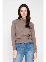 C& Jo Sweter w kolorze szarobrązowym rozmiar: 42. Brązowe swetry C& Jo, bez wzorów, ze splotem, klasyczne, bez ramiączek. Za 122.38 zł.