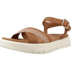 Sandały GEOX D XAND 2.1S Brązowy. Brązowe sandały Geox, bez wzorów, ze skóry, sportowe, bez obcasa, bez zapięcia. Za 398.99 zł.