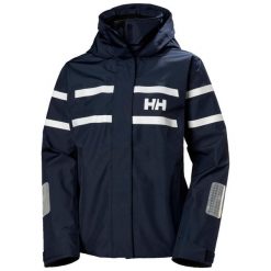 Damska kurtka wodoodporna Helly Hansen Salt Inshore. Niebieskie kurtki przeciwdeszczowe Helly Hansen, l, bez wzorów, bez kaptura. Za 1,013.00 zł.
