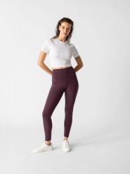 Les Lunes Legginsy sportowe "Luna" w kolorze fioletowym rozmiar: XS. Różowe legginsy sportowe Les Lunes, xs, bez wzorów, z podwyższonym stanem, outdoorowe. Za 165.99 zł.