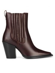Gino Rossi Botki VENE-116200 Brązowy. Brązowe botki Gino Rossi, bez wzorów, bez obcasa, na słupku, bez zapięcia. Za 265.99 zł.