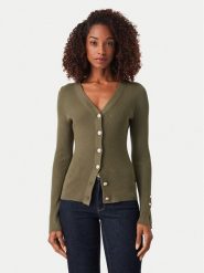 Guess Kardigan W6YR11 Z0950 Khaki Slim Fit. Brązowe swetry Guess, l, z aplikacjami, z wiskozy, bez ramiączek. Za 394.99 zł.