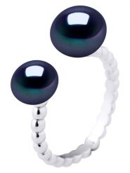 Pearl Addict Srebrny pierścionek z perłami rozmiar: onesize. Szare pierścionki Pearl Addict, z perłą, srebrne. Za 289.88 zł.