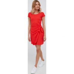 Lauren Ralph Lauren sukienka bawełniana 250868169003 kolor czerwony mini rozkloszowana. Czerwone sukienki Lauren Ralph Lauren, bez wzorów, z bawełny, bez kołnierzyka, bez ramiączek, mini, rozkloszowane. W wyprzedaży za 379.99 zł.