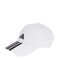 Czapka 3-Stripes New Logo Baseball. Białe czapki z daszkiem adidas, bez wzorów, z bawełny, sportowe. Za 94.60 zł.