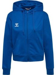 Damska bluza z kapturem zapinana na zamek Hummel Go 2.0 Chevron. Niebieskie bluzy Hummel, xs, bez wzorów, z bawełny, eleganckie, bez ramiączek, z kapturem. Za 302.50 zł.