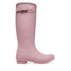 Kalosze Hunter. Czerwone kalosze Hunter, bez wzorów, bez zapięcia. Za 429.99 zł.