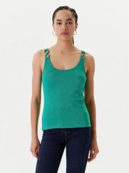 Morgan Top 251-DIDONI Zielony Slim Fit. Zielone topy Morgan, s, bez wzorów, z wiskozy, bez kołnierzyka, bez ramiączek. Za 139.99 zł.