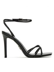 Steve Madden Sandały Slayed SM11002948 Czarny. Czarne sandały Steve Madden, bez wzorów, ze skóry, bez obcasa, na szpilce, bez zapięcia. Za 519.99 zł.