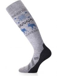 Skarpety narciarskie uniseks Lasting FWW 858 Merino 85%. Szare skarpetki LASTING, bez wzorów, z dzianiny. Za 139.90 zł.