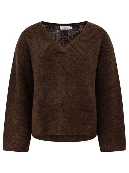 Zwillingsherz Sweter w kolorze brązowym rozmiar: M. Brązowe swetry Zwillingsherz, m, bez wzorów, ze splotem, bez ramiączek. Za 236.61 zł.