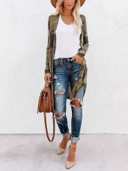 Milan Kiss Kardigan w kolorze khaki rozmiar: S. Brązowe swetry Milan Kiss, s, bez wzorów, bez ramiączek. Za 179.22 zł.