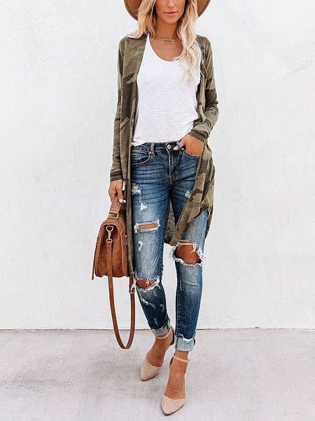 Milan Kiss Kardigan w kolorze khaki rozmiar: S. Brązowe swetry Milan Kiss, s, bez wzorów, bez ramiączek. Za 179.22 zł.