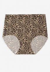 Panterkowe Bezszwowe Majtki Figi High Waist Dolevia. Figi Renee, bez wzorów, z jeansu, z podwyższonym stanem. Za 9.99 zł.