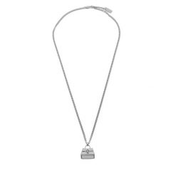 Naszyjnik Marc Jacobs. Szare naszyjniki Marc Jacobs, srebrne. Za 359.99 zł.