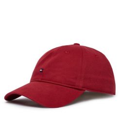 Czapka z daszkiem Tommy Hilfiger. Czerwone czapki z daszkiem Tommy Hilfiger, bez wzorów. Za 169.99 zł.