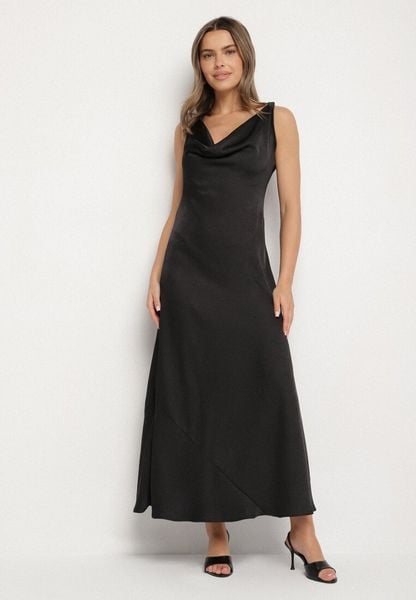 Czarna Sukienka Vices z Ozdobnym Tyłem i Wiązaniem Zimea. Czarne sukienki Born2be, na imprezę, m, bez wzorów, klasyczne, bez kołnierzyka, bez ramiączek, maxi. Za 119.99 zł.