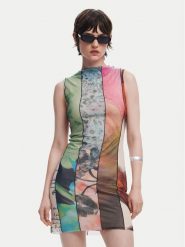 Desigual Sukienka codzienna St. Johns 25SWVK01 Kolorowy Slim Fit. Sukienki Desigual, na co dzień, xs, bez wzorów, z syntetyku, bez kołnierzyka, bez ramiączek, proste. Za 299.99 zł.
