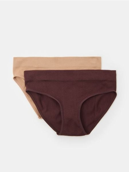 Bezszwowe figi z wysokim stanem 2 pack - wielobarwny. Figi Sinsay, bez wzorów, z podwyższonym stanem. Za 19.99 zł.
