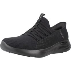 Buty SKECHERS SLIP INS - RELAXED FIT SPORT Czarny. Czarne buty treningowe Skechers, bez wzorów, z syntetyku, bez zapięcia. Za 299.99 zł.
