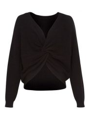 MOSS COPENHAGEN Sweter w kolorze czarnym rozmiar: XS/S. Czarne swetry Moss Copenhagen, s, bez wzorów, z wiskozy, klasyczne, bez ramiączek. Za 159.59 zł.