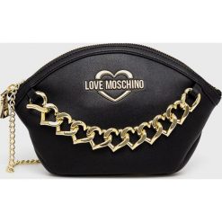 Love Moschino nerka kolor czarny. Czarne nerki i saszetki Love Moschino, bez wzorów, bez dodatków. W wyprzedaży za 519.99 zł.