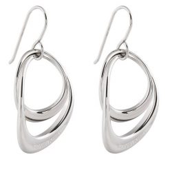 Kolczyki Calvin Klein. Szare kolczyki Calvin Klein, srebrne. Za 399.99 zł.