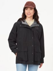 Marmot Parka "All Weather" w kolorze czarnym rozmiar: L. Czarne płaszcze Marmot, l, bez wzorów, bez kaptura. Za 432.48 zł.