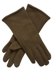 MOSS COPENHAGEN Rękawiczki "Riin" w kolorze khaki rozmiar: onesize. Brązowe rękawiczki Moss Copenhagen, bez wzorów, z bawełny. Za 70.41 zł.