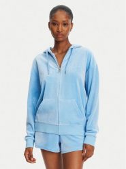 Juicy Couture Bluza Halan JCWAS24342 Niebieski Oversize. Niebieskie bluzy Juicy Couture, s, bez wzorów, z syntetyku, bez kaptura. Za 339.99 zł.